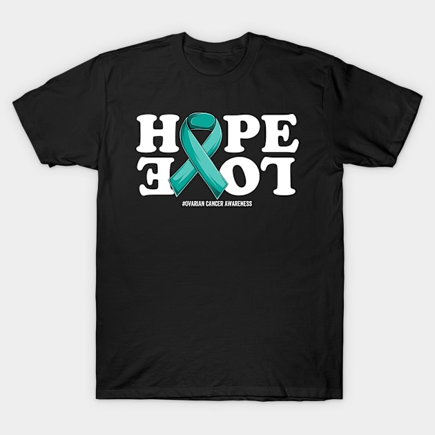 Ovarian Cancer Support | Teal Ribbon Squad Support Ovarian Cancer awareness T-Shirt by OldyArt